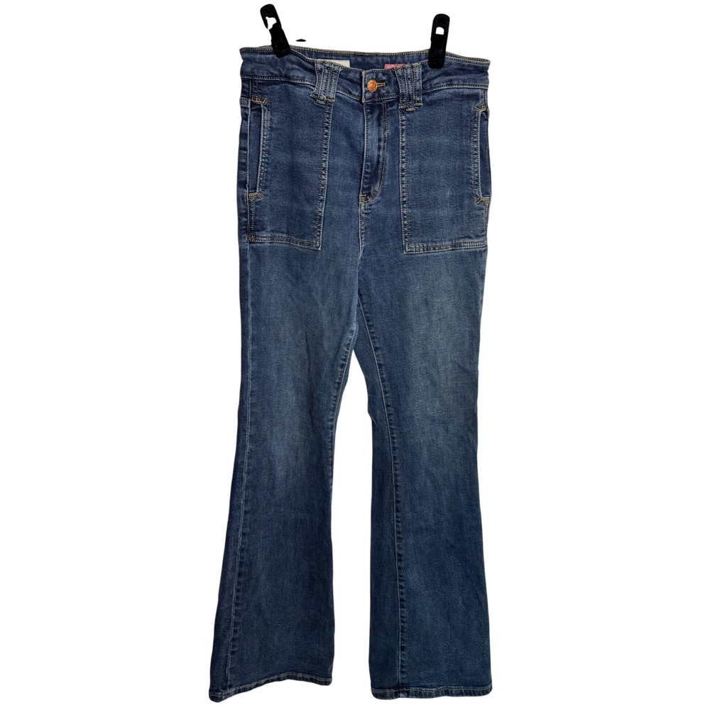 Anthropologie Pilcro Utility Bootcut Jeans 29 Blue Denim High Rise Boho Western